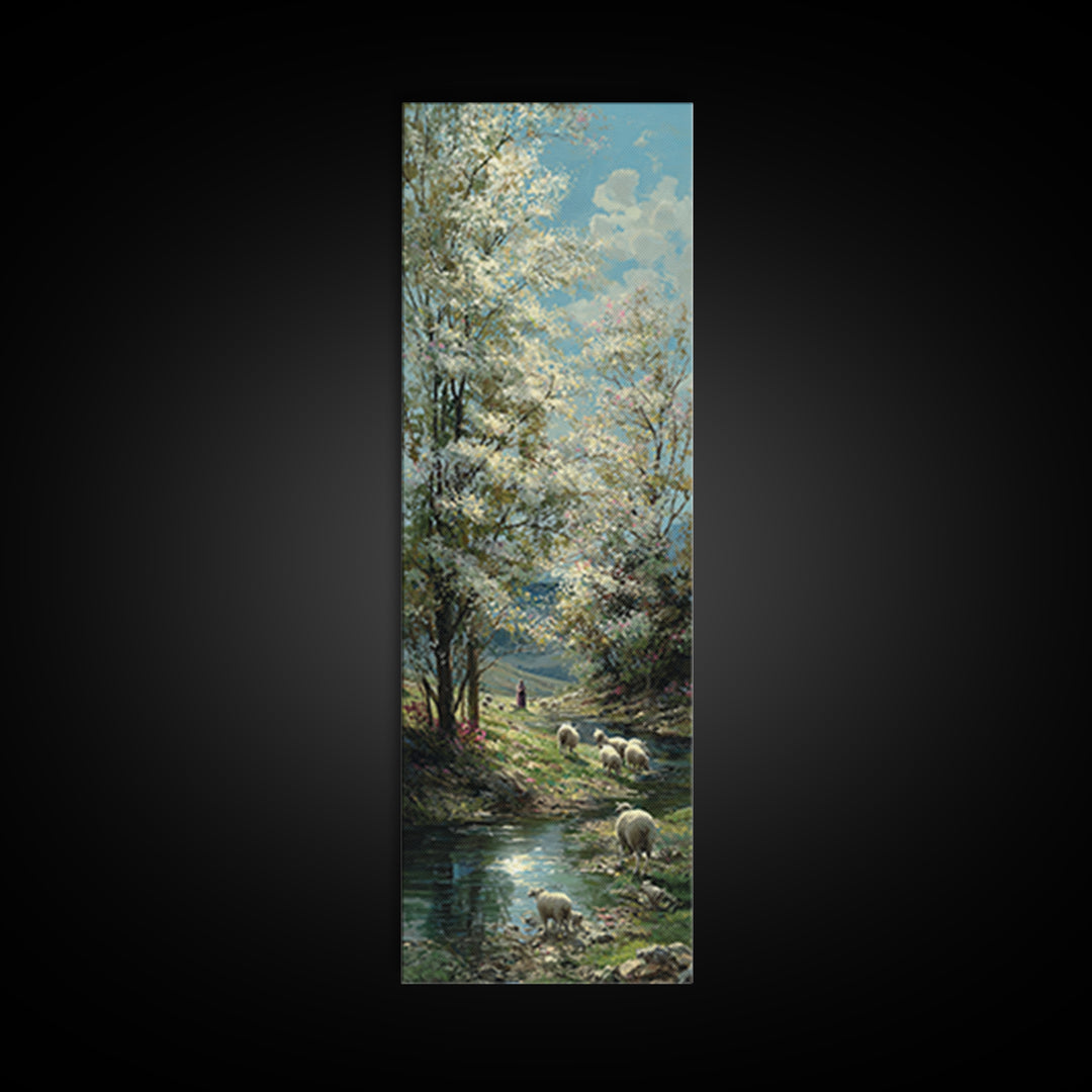 Springtime Of Mercy | Framed Canvas Print | Skinny Art | Christian Wall Art | Jesus Painting | Christian Art Print | Christmas Art