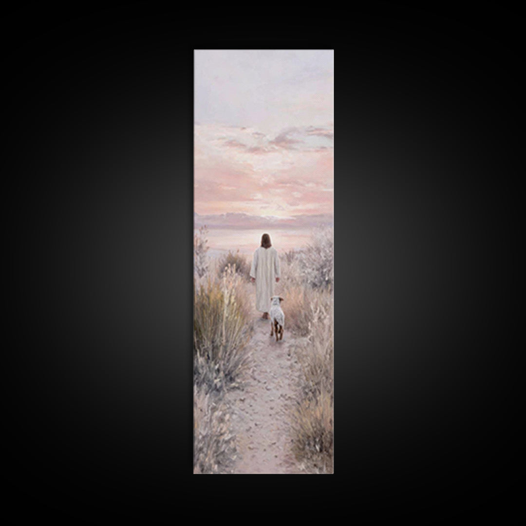 Dawn Of Comfort | Framed Canvas Print | Narrow Art | Christian Art Canvas | Jesus Painting | Christian Wall Art | Modern Christian Art
