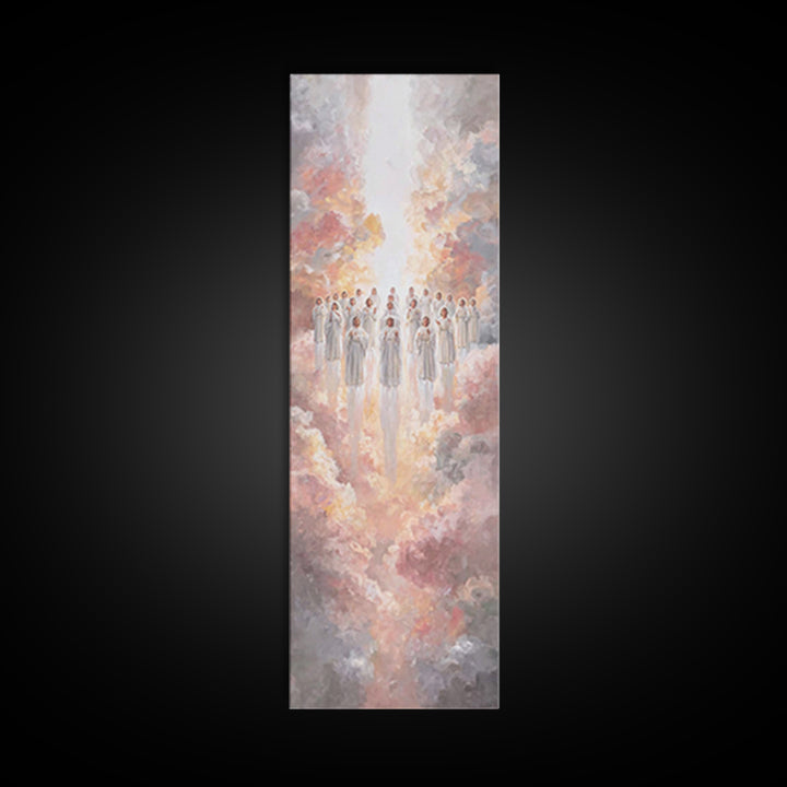 Heavenly Host – Framed Canvas Print | Christian Art Canvas | Christian Wall Art | Modern Christian Art | Tall Skinny Art Print | Christmas
