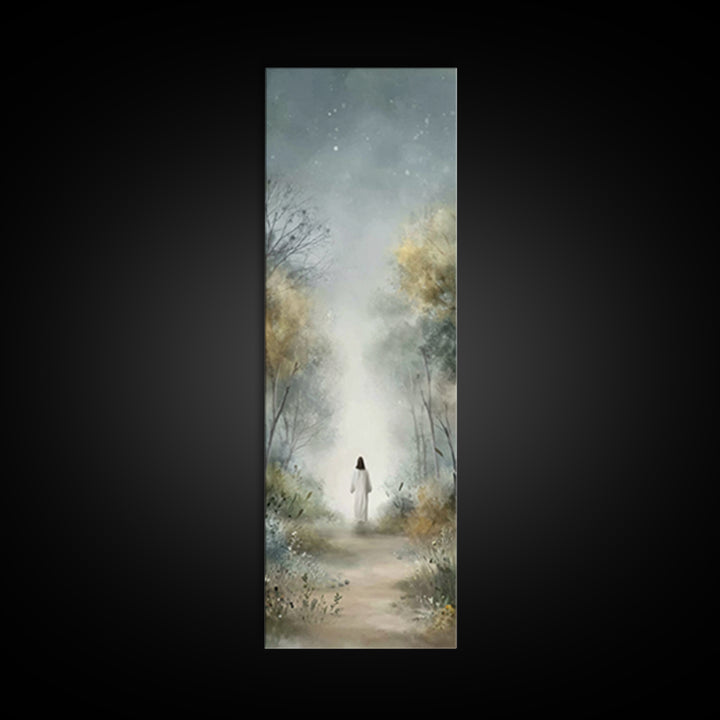 Forest Of Hope – Framed Canvas Print – Tall Narrow Wall Art – Christian Art Print – Christian Wall Art – Modern Christian Art – Jesus Paint
