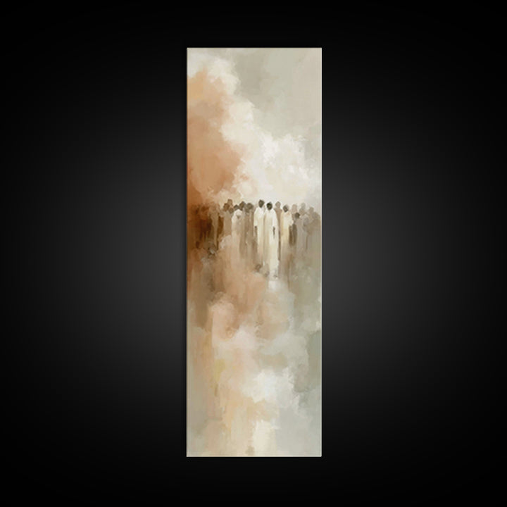 Cloudborn Saints – Framed Canvas Print, Christian Art Prints, Christian Wall Art, Abstract Christian Art, Skinny Art, Christian Painting