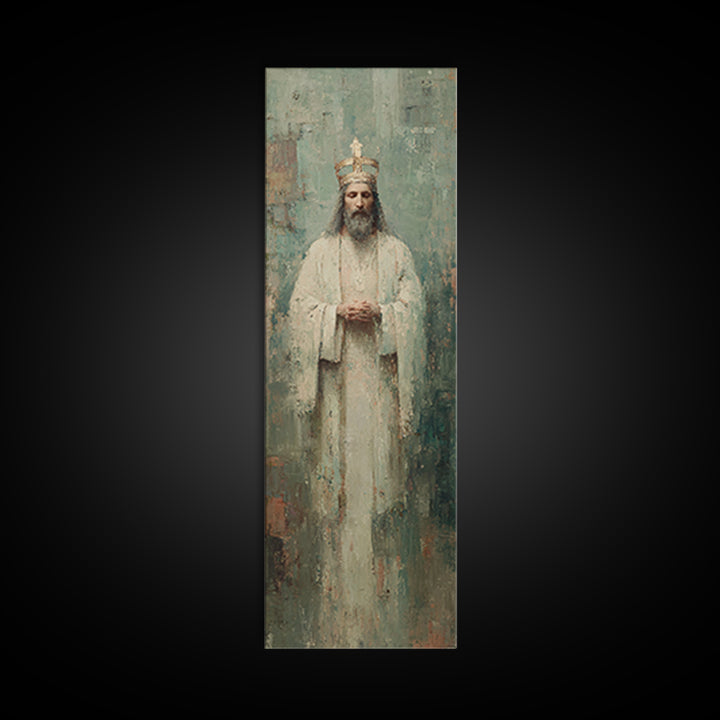 Majesty Of Heaven – Framed Canvas Print – Tall Narrow Wall Art – Christian Wall Art – Large Jesus Painting – Christian Art Work – Christmas