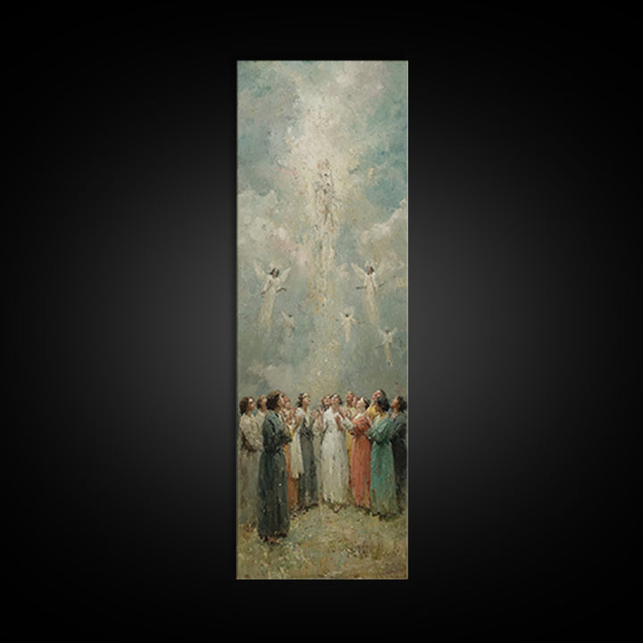Ascension Light – Framed Canvas Print – Christian Wall Art – Modern Christian Painting – Christian Art Canvas – Narrow Art – Christian Gift