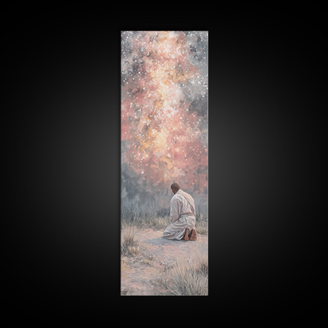 Radiant Flock Journey – Framed Canvas Print – Skinny Art – Christian Art Canvas – Christian Wall Art – Christmas Art