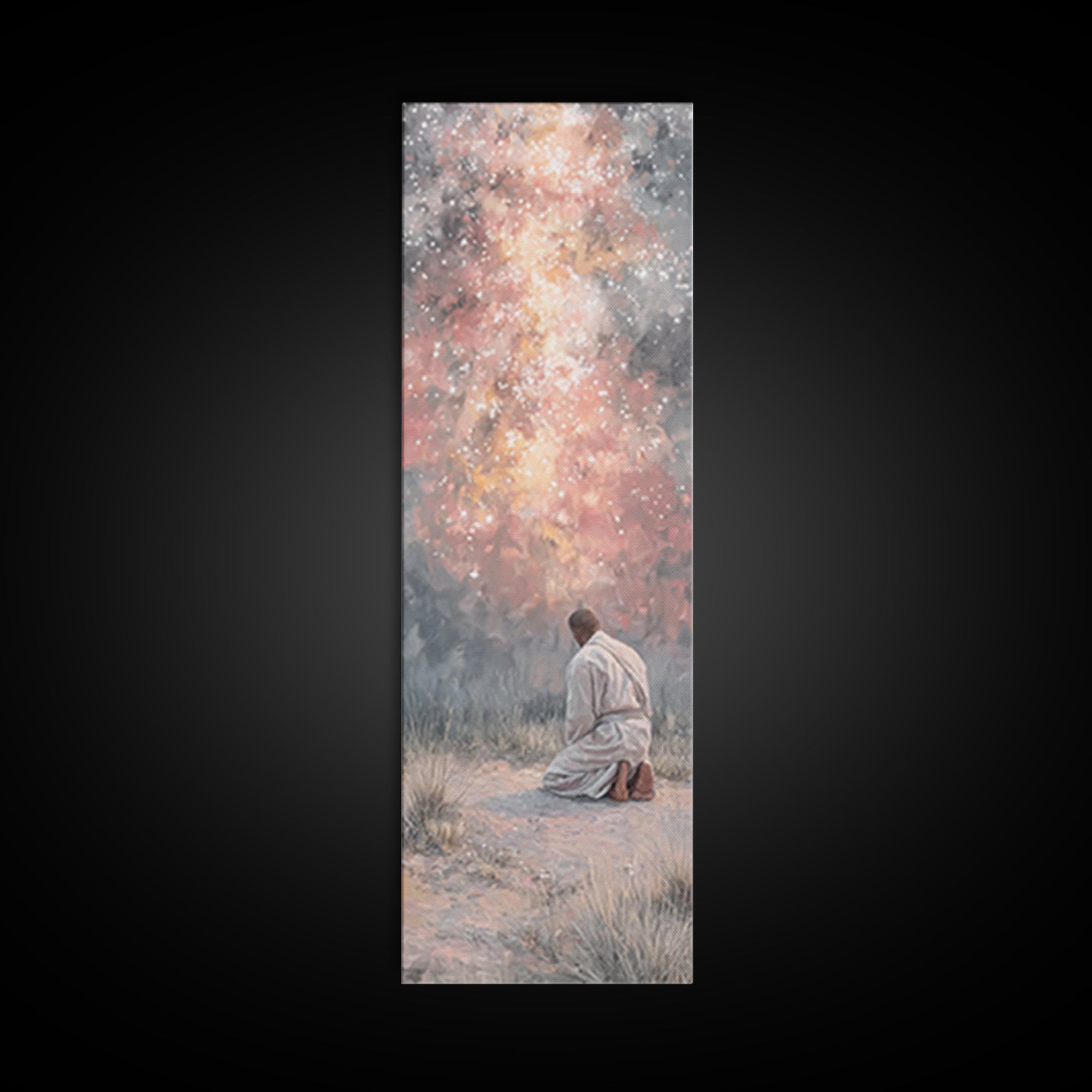 Radiant Flock Journey – Framed Canvas Print – Skinny Art – Christian Art Canvas – Christian Wall Art – Christmas Art