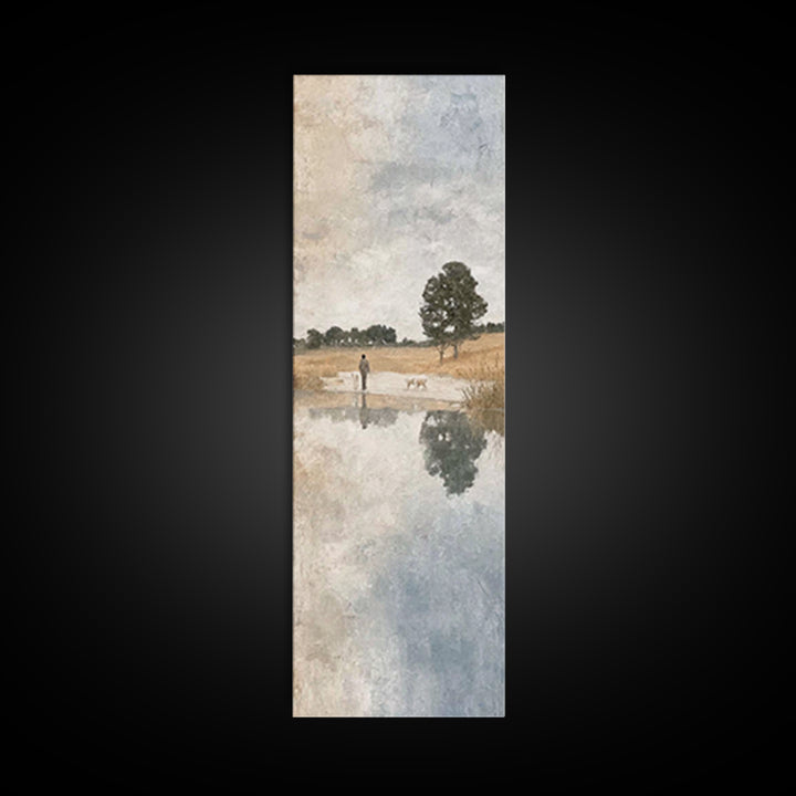 Shepherd’s Morning Glow – Framed Canvas Print – Christian Wall Art – Jesus Painting – Christian Art – Christian Art Canvas – Tall Narrow Wa