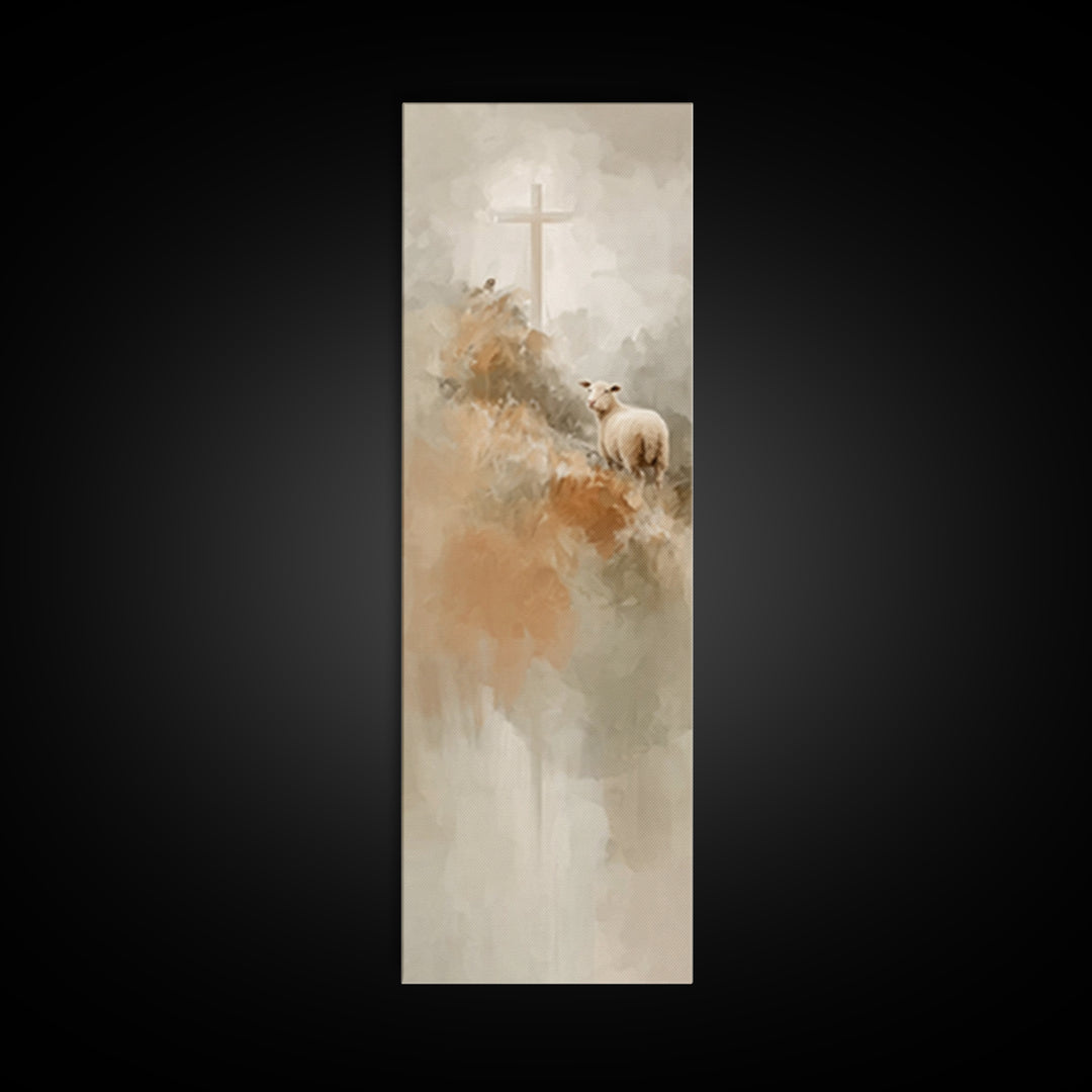 Path Of Grace – Framed Canvas Print – Tall Skinny Art Print – Christian Art – Christian Paintings – Christian Art Canvas – Christmas Art –