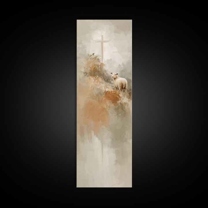 Path Of Grace – Framed Canvas Print – Tall Skinny Art Print – Christian Art – Christian Paintings – Christian Art Canvas – Christmas Art –