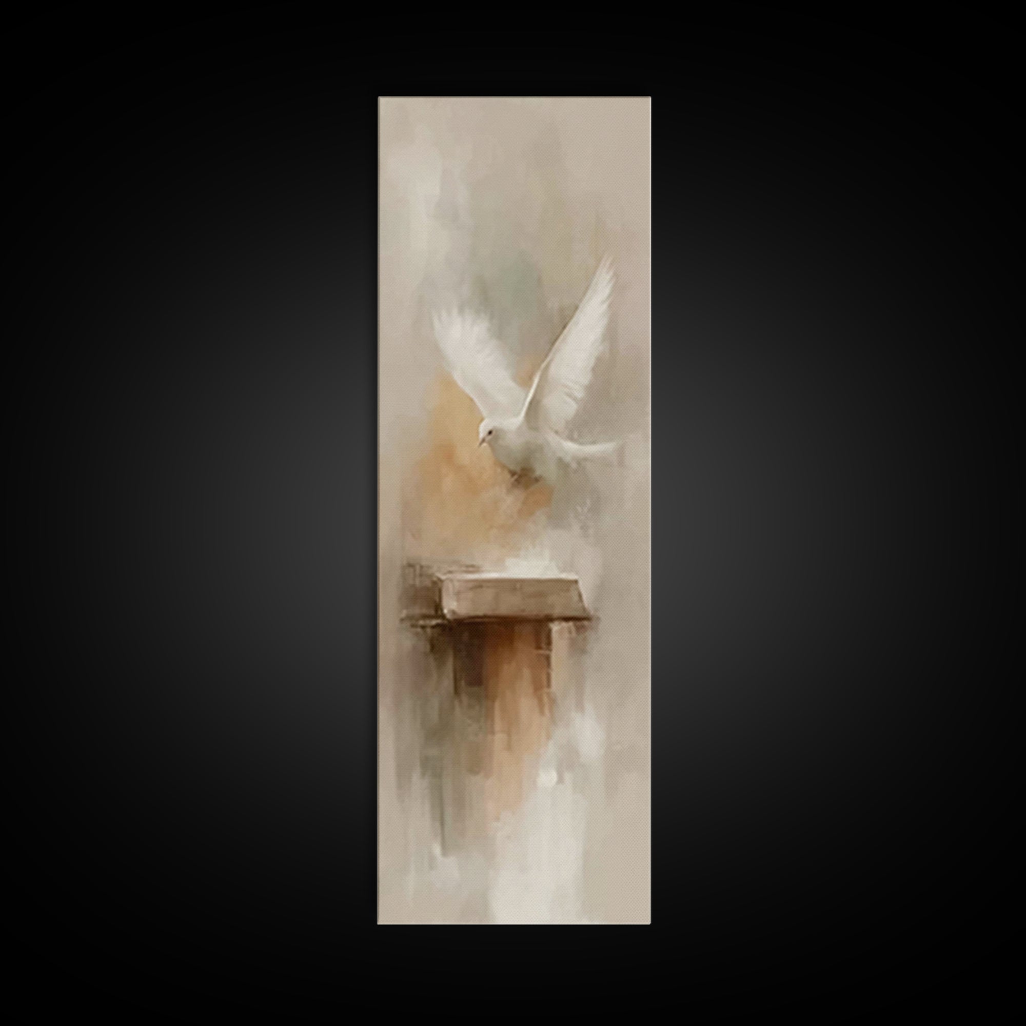 Spirit Of Light – Framed Canvas Print – Tall Skinny Art Print – Christian Wall Art – Christian Art Canvas – Christian Painting – Christian