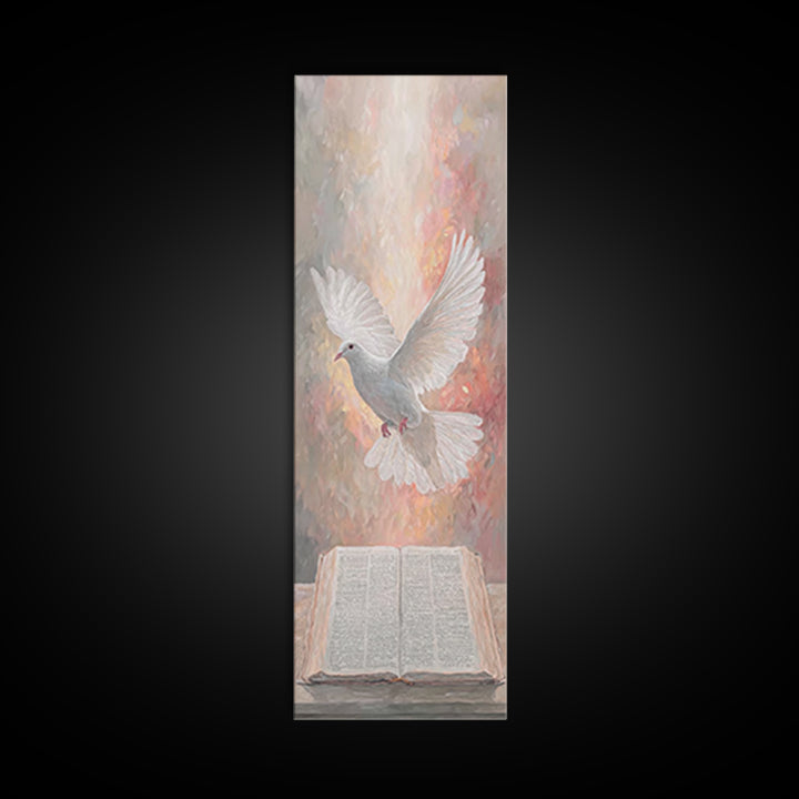 Dove Of Revelation – Framed Canvas Print – Skinny Art – Christian Paintings – Christian Art Canvas – Christian Wall Art – Christmas Art