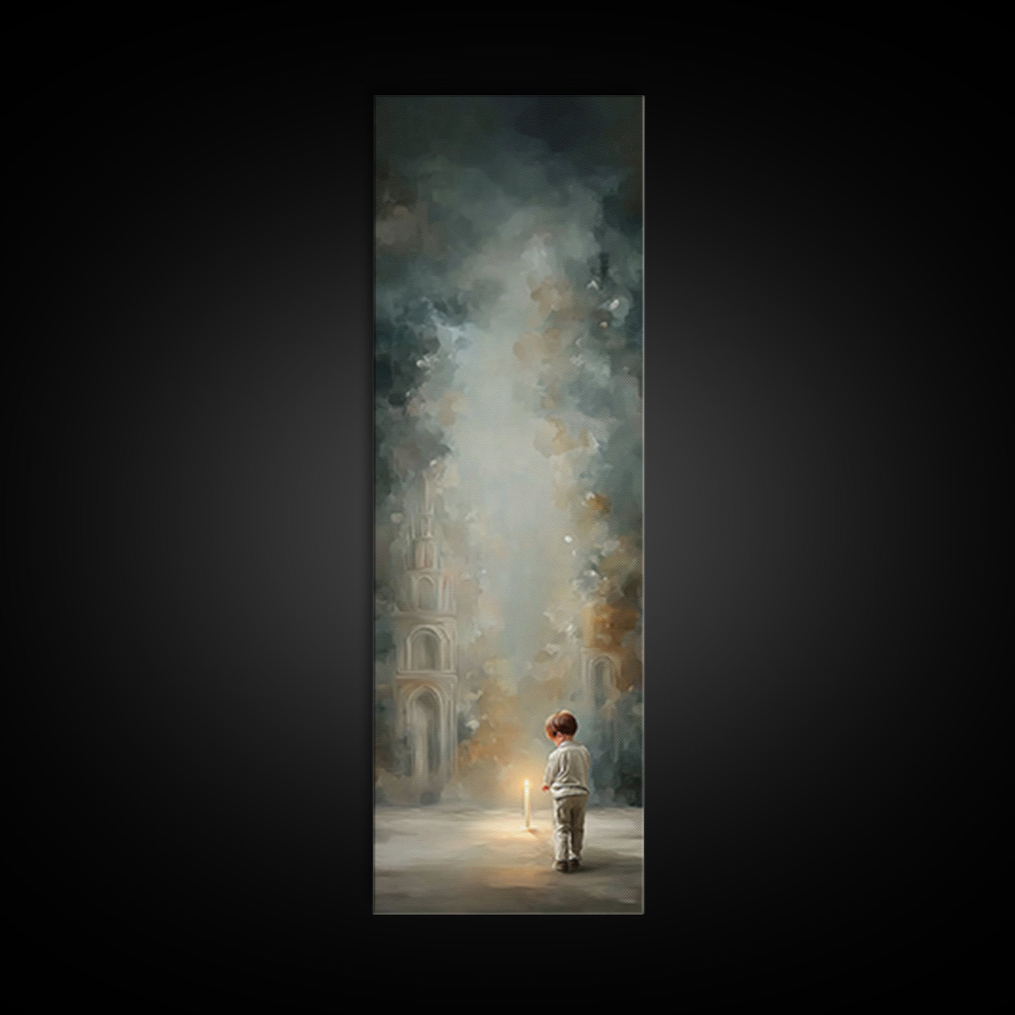 Child of Light – Framed Canvas Print – Christian Art Canvas – Christian Wall Art – Minimalist Christian Art – Tall Skinny Art Print – Chris