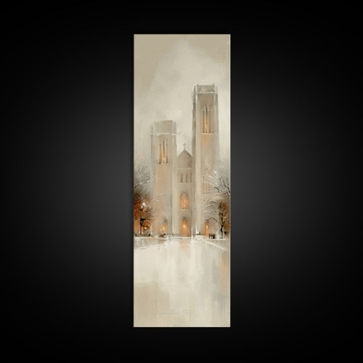 Twin Spire Grace - Framed Canvas Print - Christian Art Work - Tall Narrow Wall Art - Christian Wall Art - Modern Christian Art - Christmas