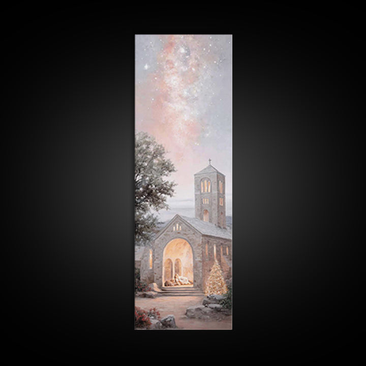 Star Of Bethlehem – Framed Canvas Print – Christian Christmas Art – Christian Wall Art – Christian Art Canvas – Skinny Art
