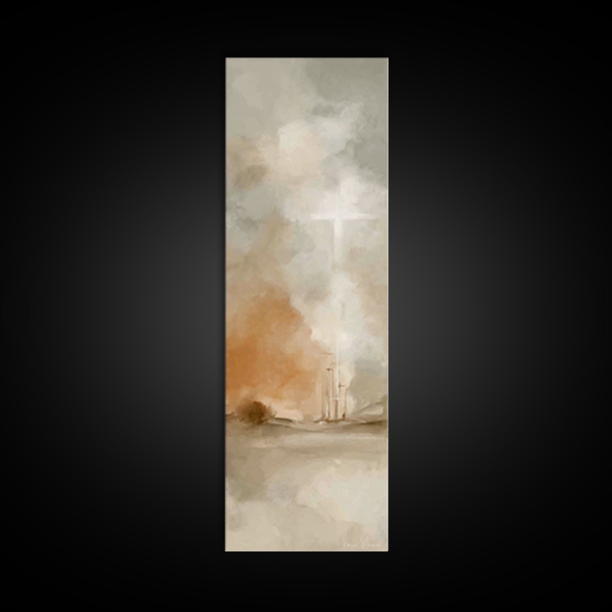 Silent Redeemer – Framed Canvas Print – Tall Narrow Wall Art – Christian Painting – Christian Art Work – Christian Christmas Art – Christia