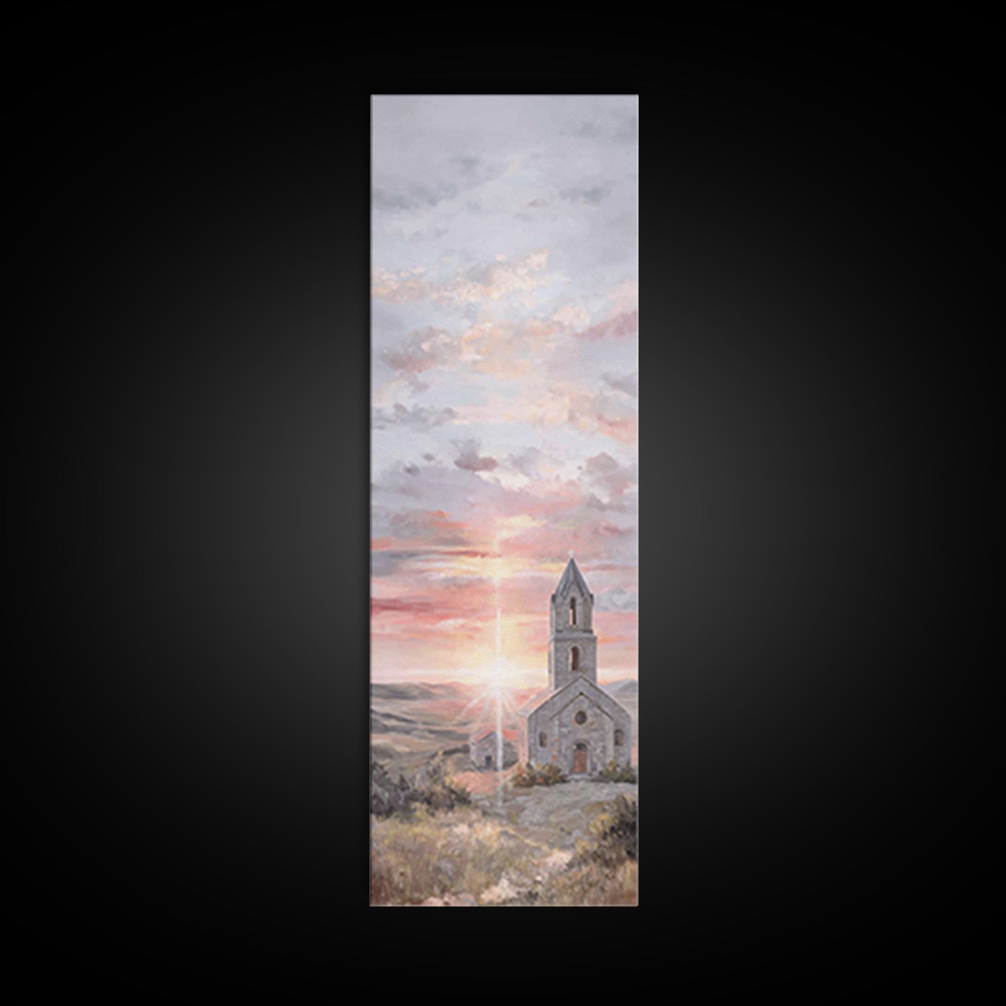 Mission Dawn – Framed Canvas Print – Narrow Art – Christian Art Print – Christian Wall Art – Christmas Art Prints – Christian Art Canvas