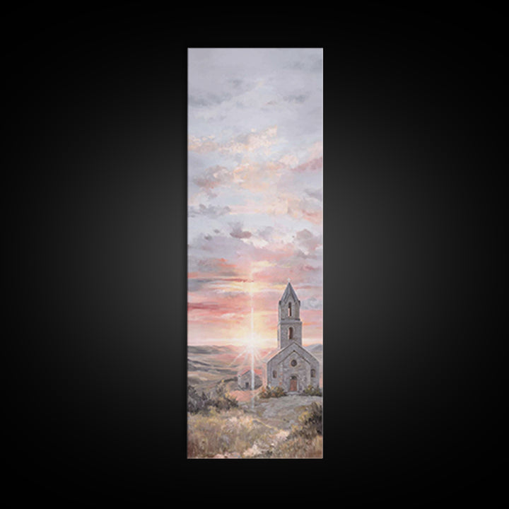 Mission Dawn – Framed Canvas Print – Narrow Art – Christian Art Print – Christian Wall Art – Christmas Art Prints – Christian Art Canvas