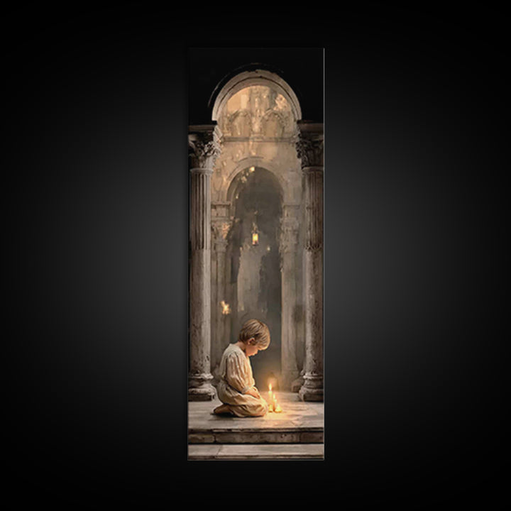 Temple Light – Framed Canvas Print | Christian Wall Art | Christian Art Canvas | Skinny Art | Vintage Christian Art | Christian Painting
