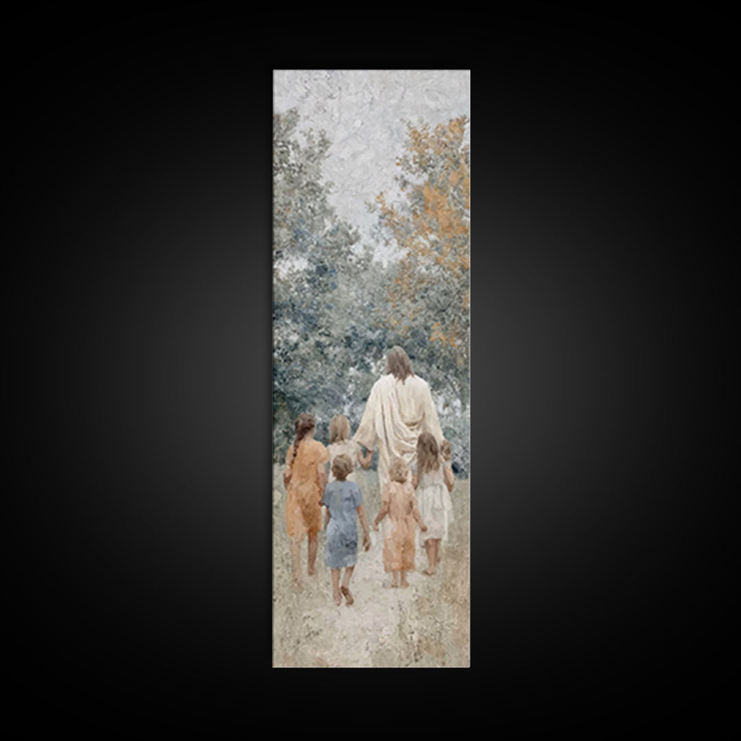 Guided By Christ – Framed Canvas Print – Skinny Art – Christian Art – Jesus Art Print – Christian Painting – Christian Wall Art