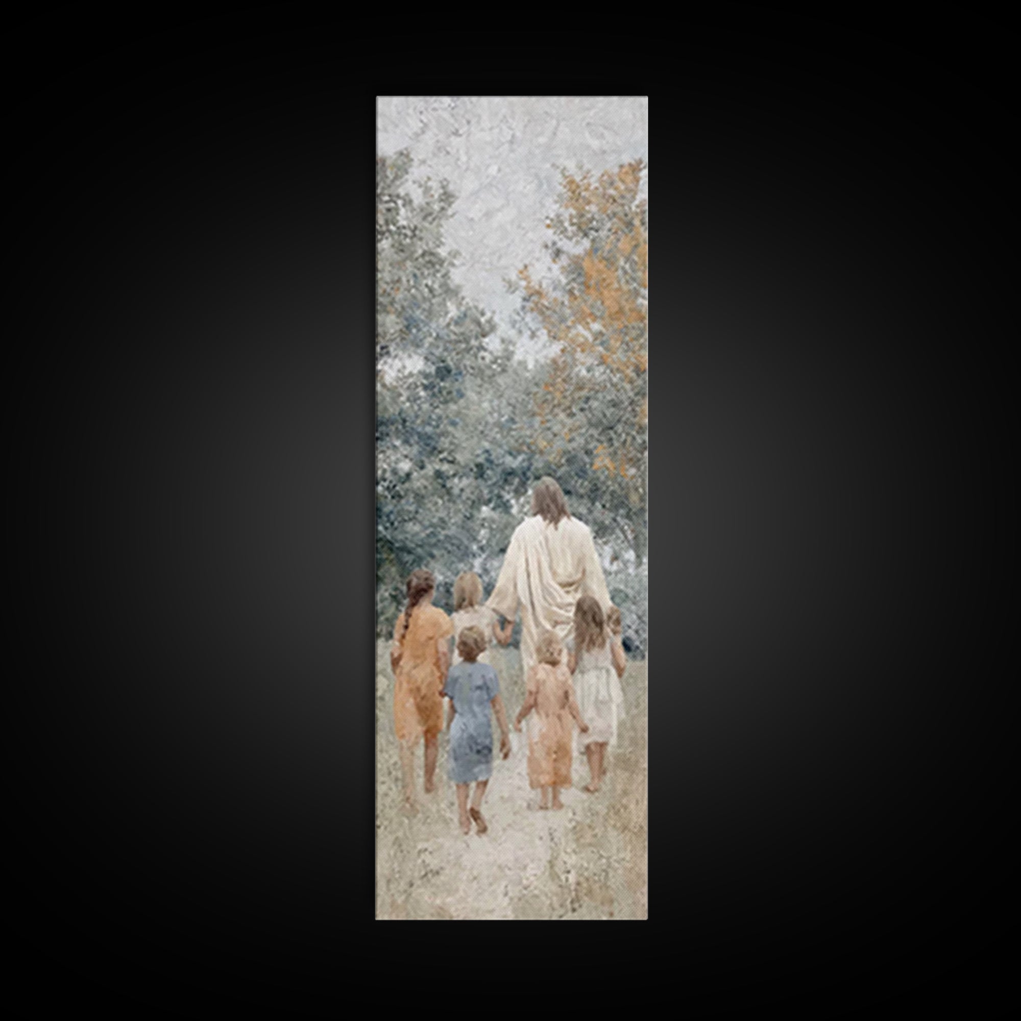 Guided By Christ – Framed Canvas Print – Skinny Art – Christian Art – Jesus Art Print – Christian Painting – Christian Wall Art