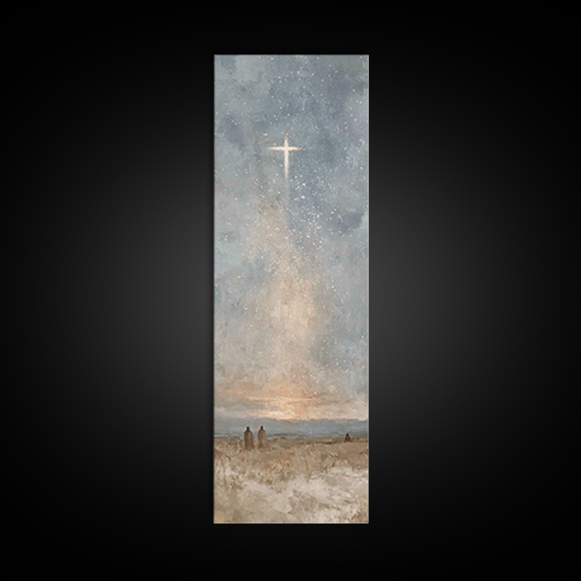 Sacred Dawn Star | Framed Canvas Print | Narrow Art | Christian Art Gift | Christmas Art Prints | Jesus Canvas Art