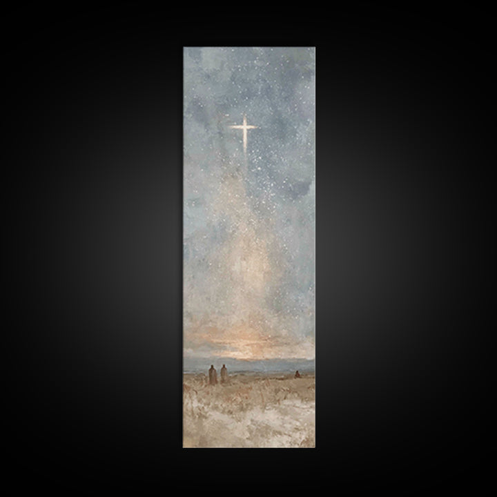 Sacred Dawn Star | Framed Canvas Print | Narrow Art | Christian Art Gift | Christmas Art Prints | Jesus Canvas Art