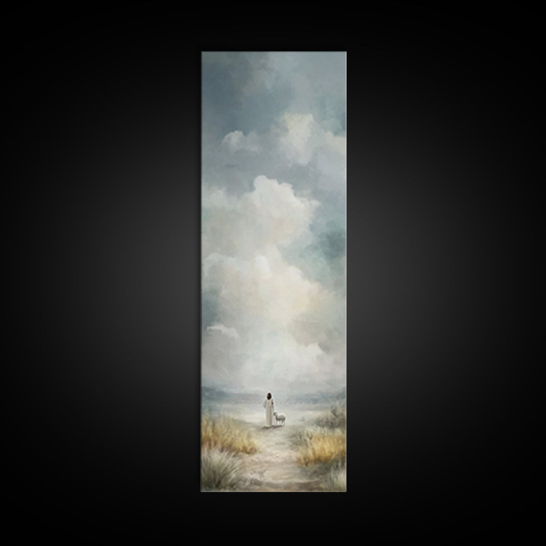 Path Of His Peace – Framed Canvas Print – Narrow Art – Christian Wall Art – Jesus Painting – Christian Art Canvas – Christian Decor
