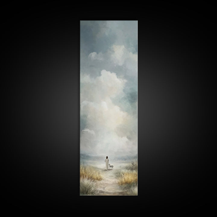 Path Of His Peace – Framed Canvas Print – Narrow Art – Christian Wall Art – Jesus Painting – Christian Art Canvas – Christian Decor