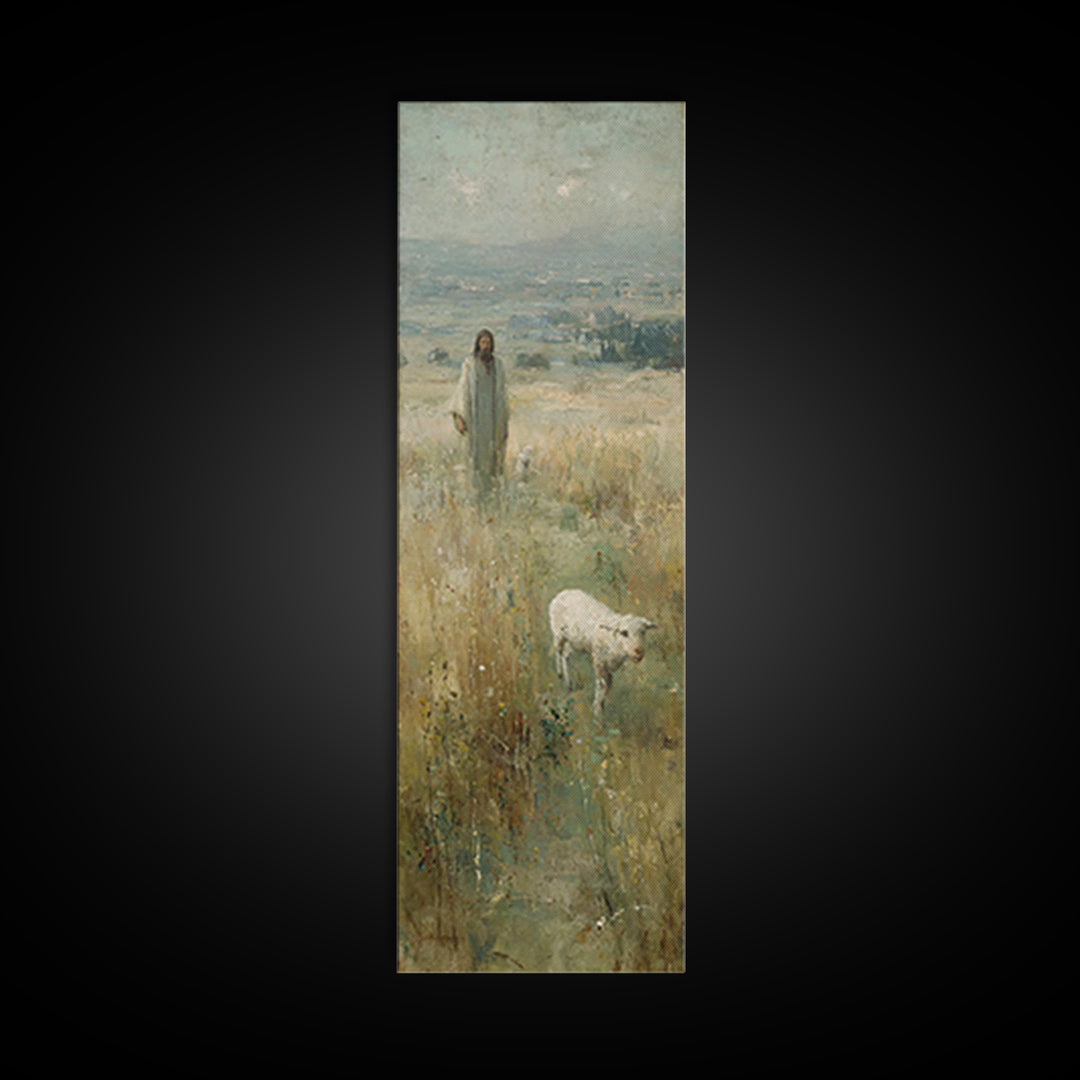 Desert Morning Walk – Framed Canvas Print – Skinny Art – Christian Art Canvas – Jesus Painting – Christian Art – Christian Decor For Home