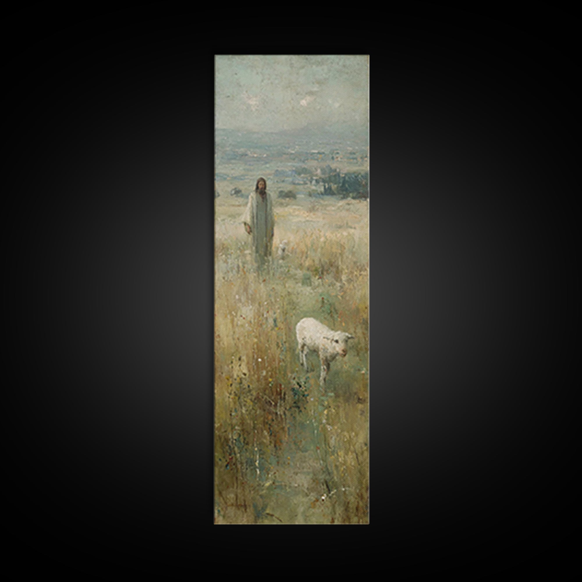 Desert Morning Walk – Framed Canvas Print – Skinny Art – Christian Art Canvas – Jesus Painting – Christian Art – Christian Decor For Home