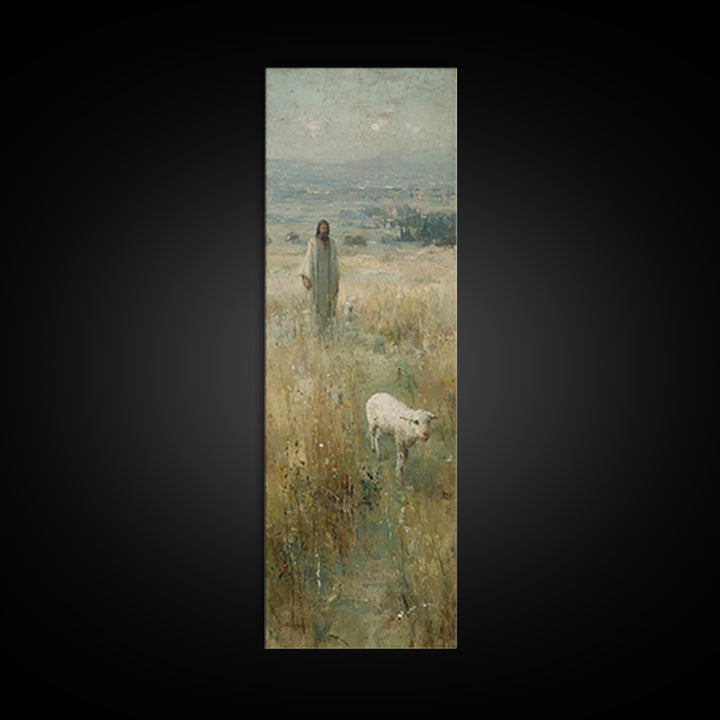 Desert Morning Walk – Framed Canvas Print – Skinny Art – Christian Art Canvas – Jesus Painting – Christian Art – Christian Decor For Home