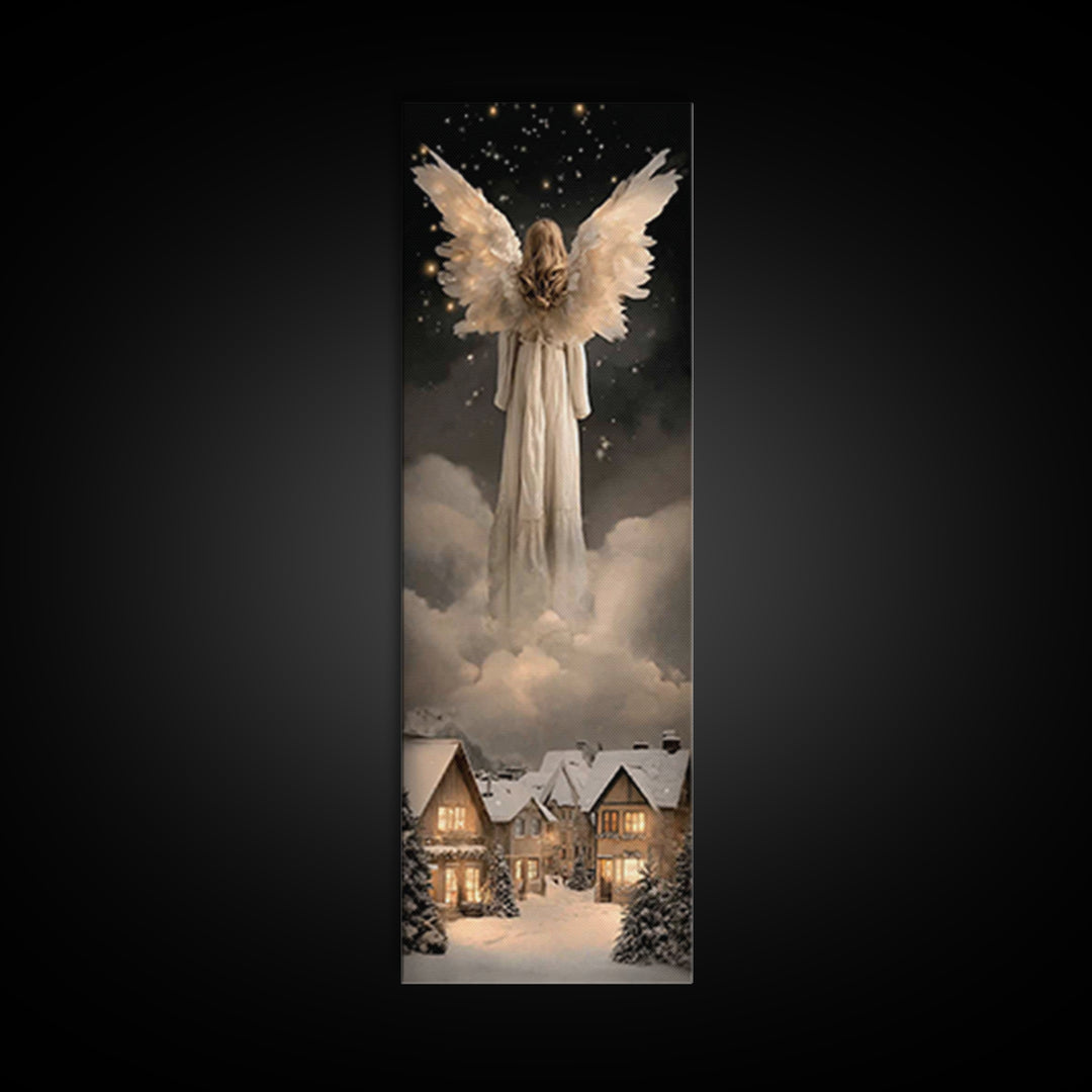 Starry Messenger – Framed Canvas Print | Christian Art Canvas | Christmas Art Prints | Christian Christmas Art | Tall Skinny Art Print | Ch