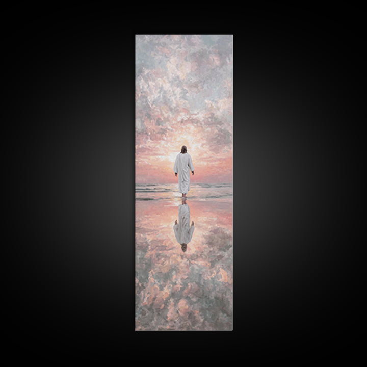 Sea Of Promise – Framed Canvas Print – Skinny Art – Jesus Canvas Art – Christian Painting – Christian Wall Art – Minimalist Christian Art