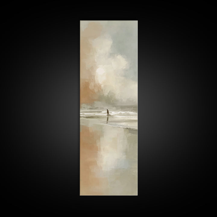 Shorelight Reverence – Framed Canvas Print – Christian Wall Art – Jesus Painting – Narrow Art – Christian Art Canvas – Christmas Art