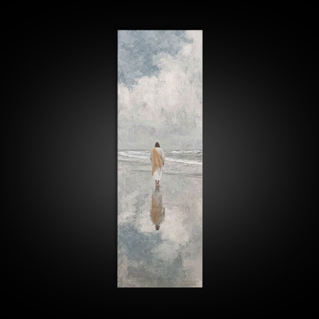 Morning Grace Tide – Framed Canvas Print – Christian Art – Skinny Art – Jesus Painting – Christian Art Canvas – Christmas Wall Art