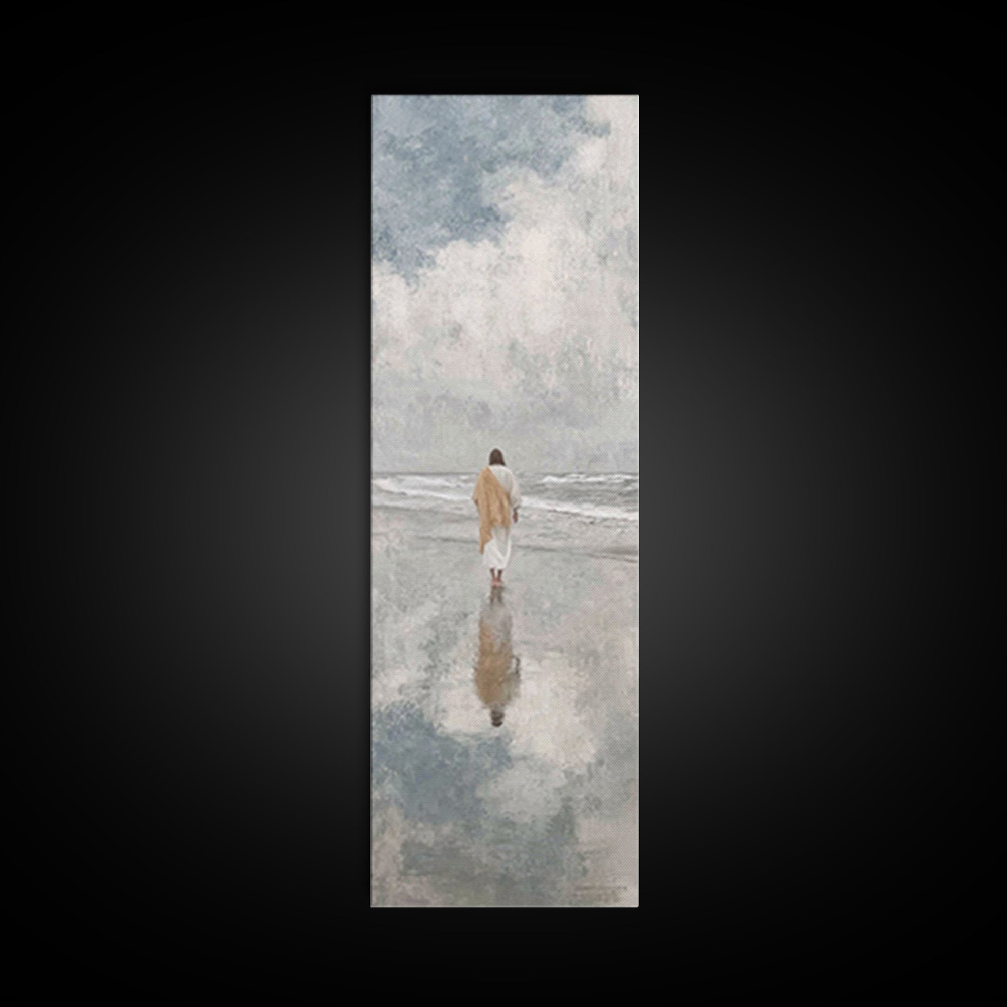 Morning Grace Tide – Framed Canvas Print – Christian Art – Skinny Art – Jesus Painting – Christian Art Canvas – Christmas Wall Art