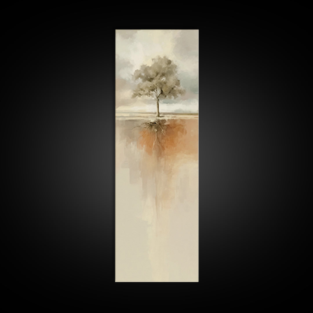Autumn Roots Faith – Framed Canvas Print – Skinny Art – Christian Wall Art – Christian Art Canvas – Modern Christian Art – Christmas Art