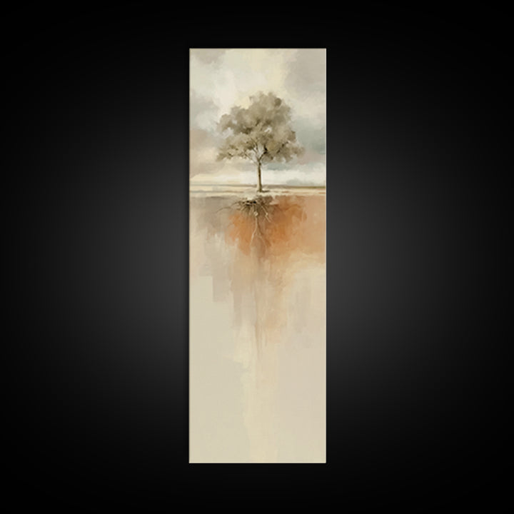 Autumn Roots Faith – Framed Canvas Print – Skinny Art – Christian Wall Art – Christian Art Canvas – Modern Christian Art – Christmas Art