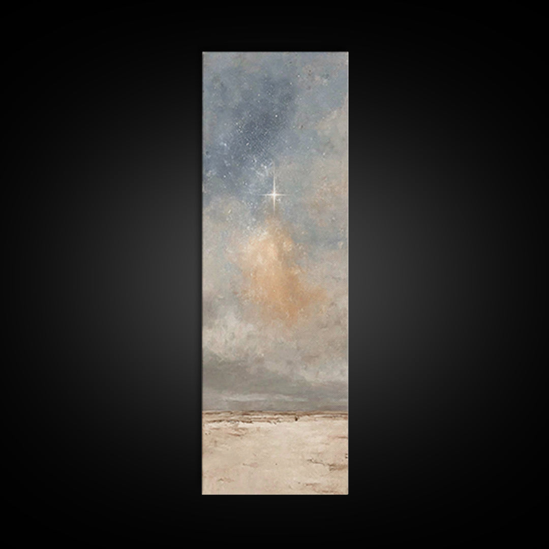 Star Of Redemption – Framed Canvas Print – Christian Art – Tall Narrow Wall Art – Christian Art Canvas – Christmas Art – Christian Christma