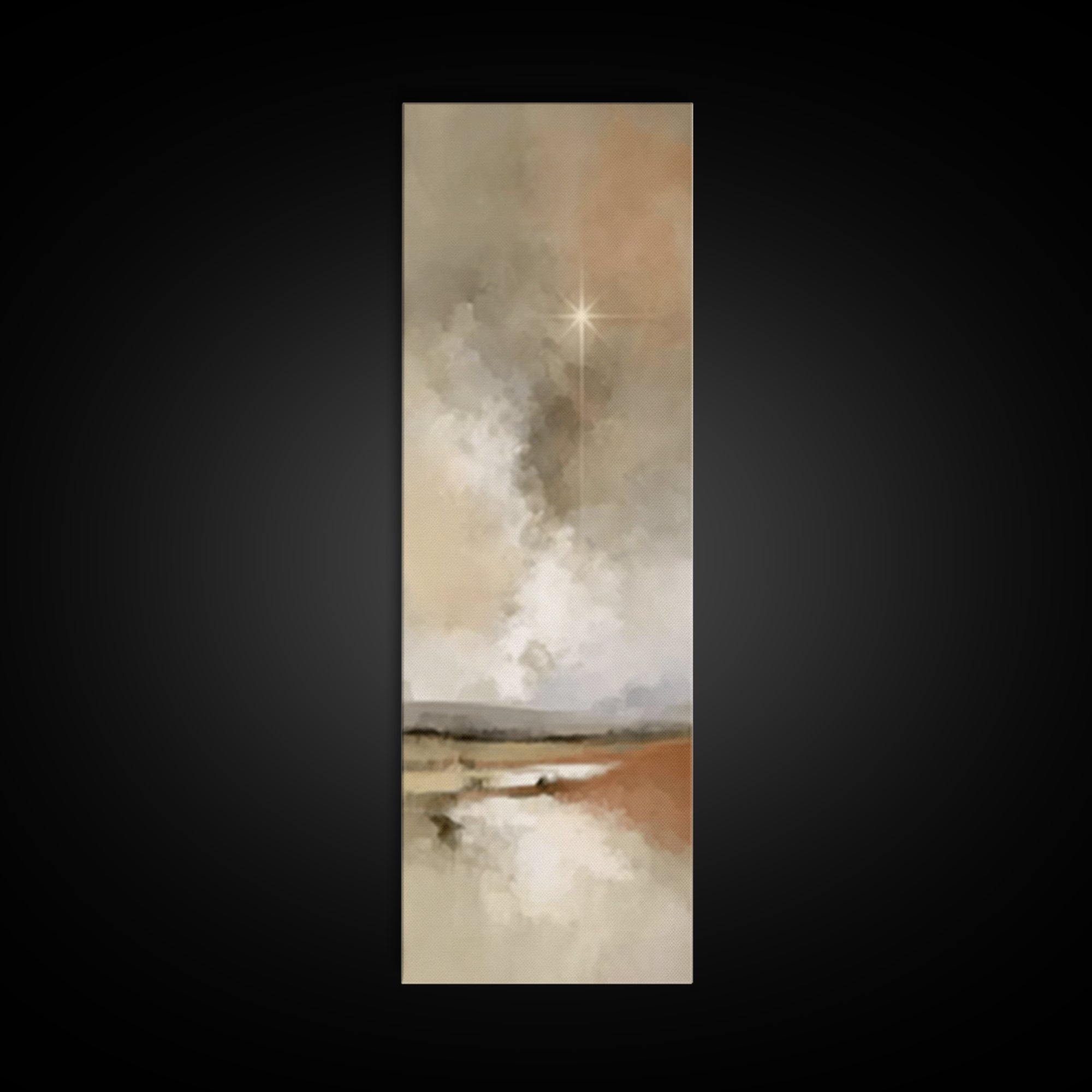Desert Dawn Star, Framed Canvas Print, Christian Wall Art, Christian Art Print, Skinny Art, Christmas Art Prints, Modern Christian Art