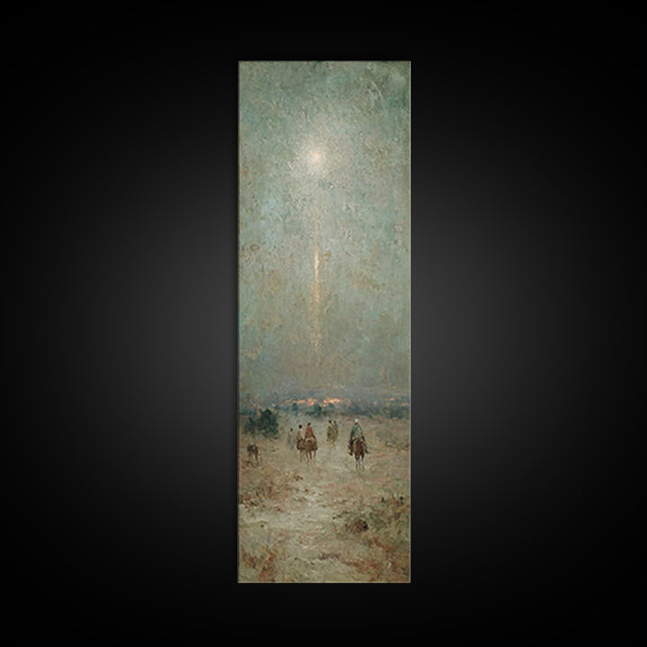 Star of Bethlehem – Framed Canvas Print – Christian Christmas Art – Christian Art Work – Tall Skinny Art Print – Christian Art Canvas – Chr