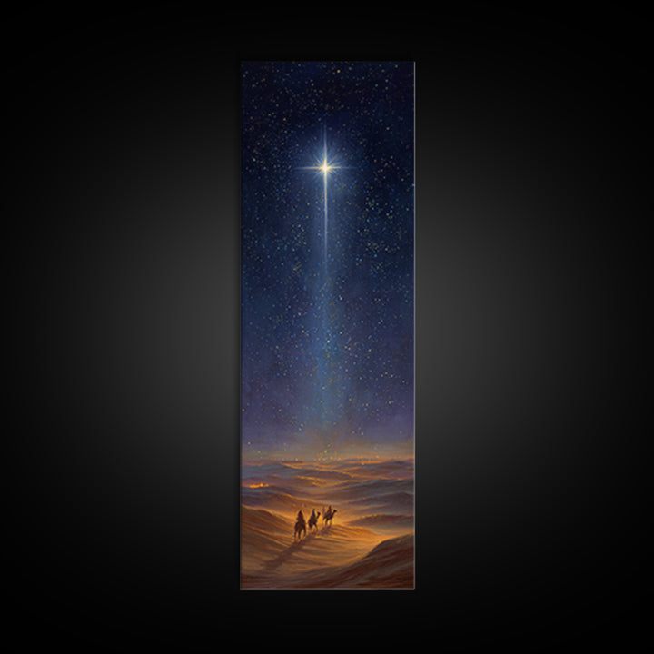 Faithful Caravan Star – Framed Canvas Print – Christian Christmas Art – Christian Painting – Skinny Art – Christian Art Gift – Christmas Wa