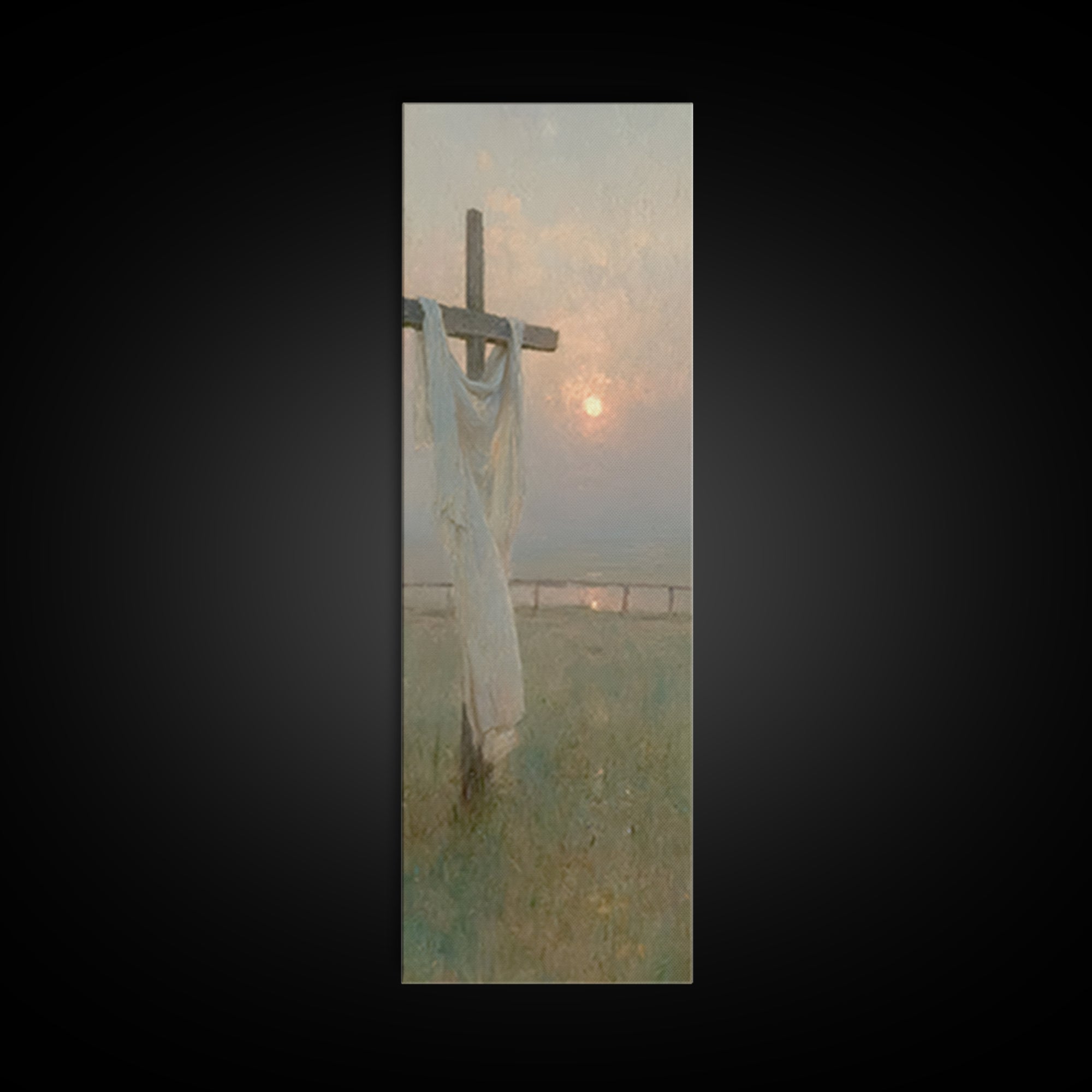 Grace In Morning Light | Framed Canvas Print | Skinny Art | Christian Art Canvas | Christian Gift Ideas | Jesus Painting | Christmas Wall A