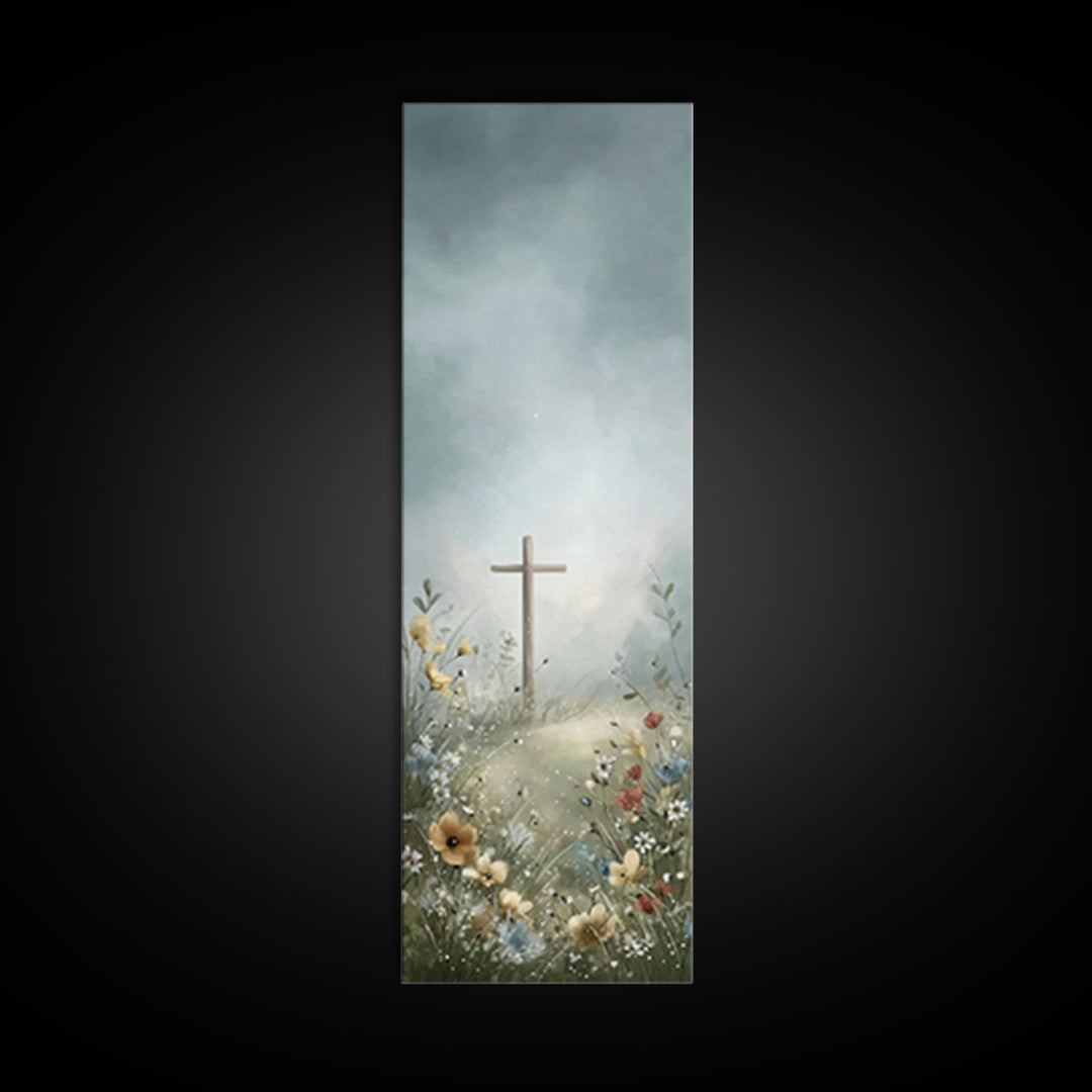 Pathway To Grace – Framed Canvas Print – Tall Narrow Wall Art – Christian Art Canvas – Christian Painting – Christmas Art – Christian Decor