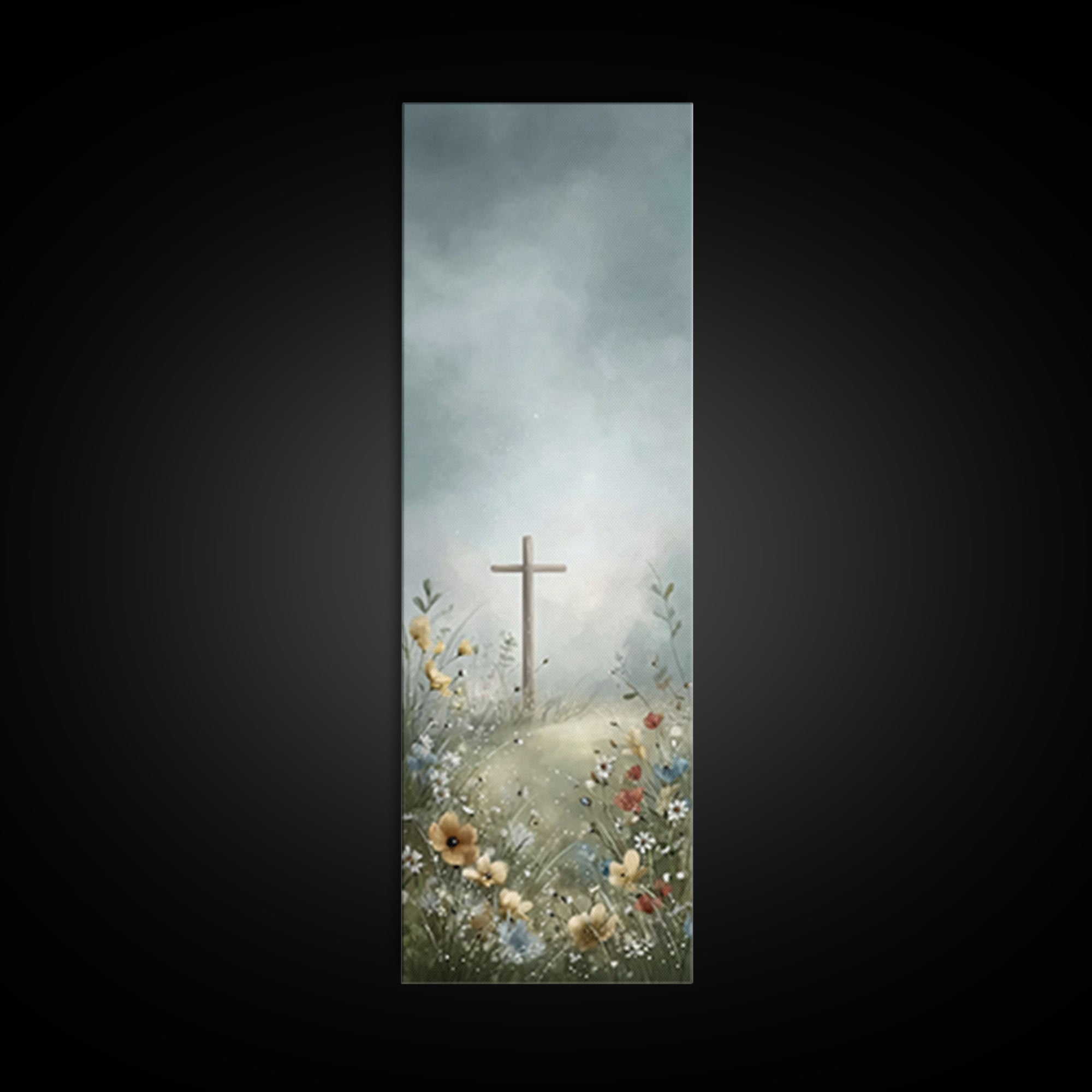 Pathway To Grace – Framed Canvas Print – Tall Narrow Wall Art – Christian Art Canvas – Christian Painting – Christmas Art – Christian Decor