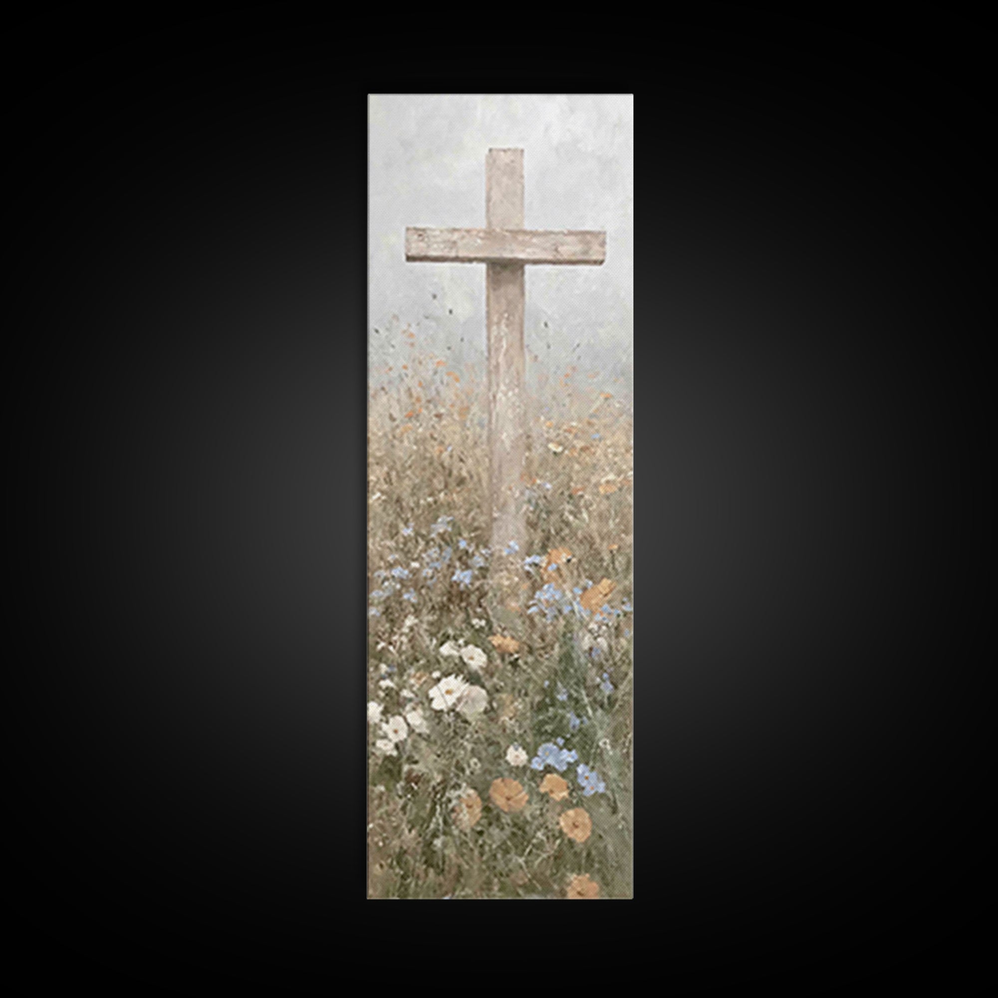 Field Of Mercy | Framed Canvas Print | Skinny Art | Christian Wall Art | Christian Art Canvas | Subtle Christian Art | Christian Christmas
