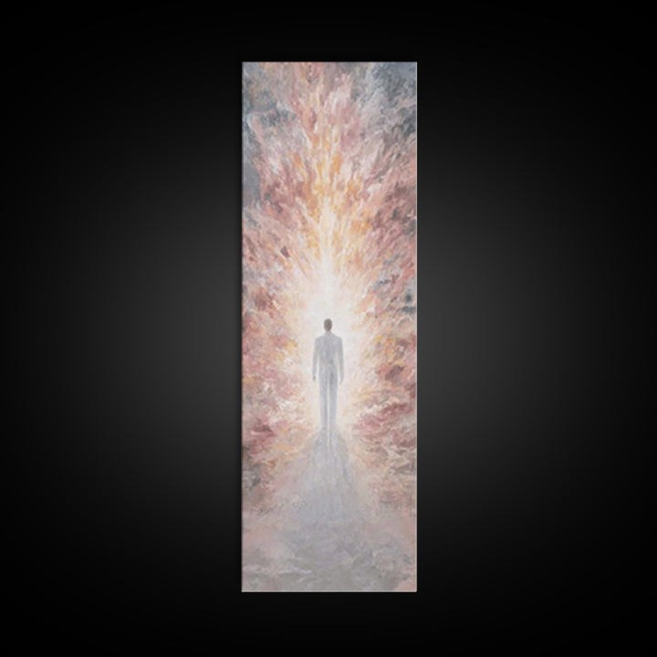 Radiant Ascension – Framed Canvas Print – Tall Narrow Wall Art – Christian Art Print – Christian Wall Art – Modern Christian Painting – Chr