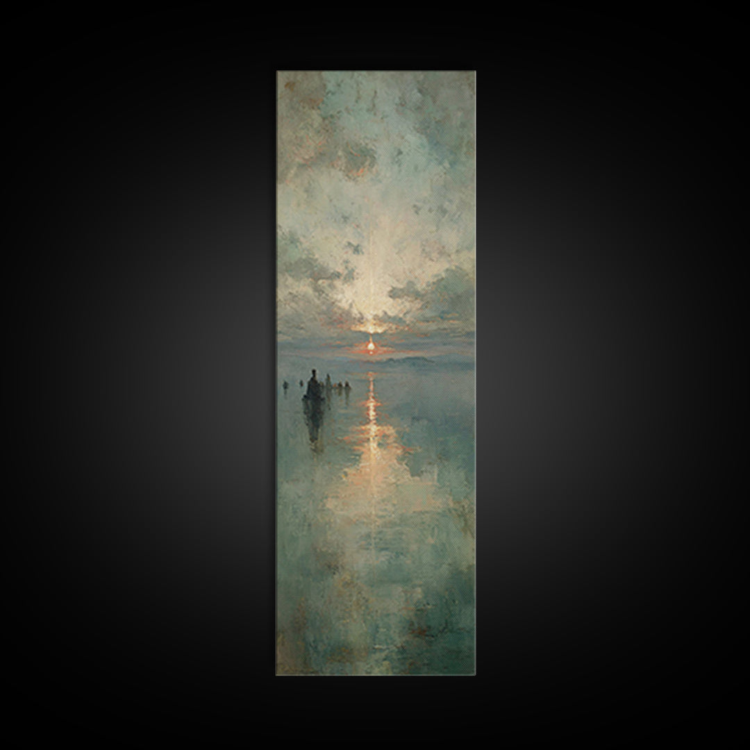 Harbor Of Light | Framed Canvas Print | Skinny Art | Christian Art Canvas | Christian Wall Art | Vintage Christian Art | Christian Gift