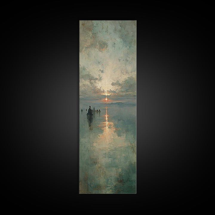 Harbor Of Light | Framed Canvas Print | Skinny Art | Christian Art Canvas | Christian Wall Art | Vintage Christian Art | Christian Gift