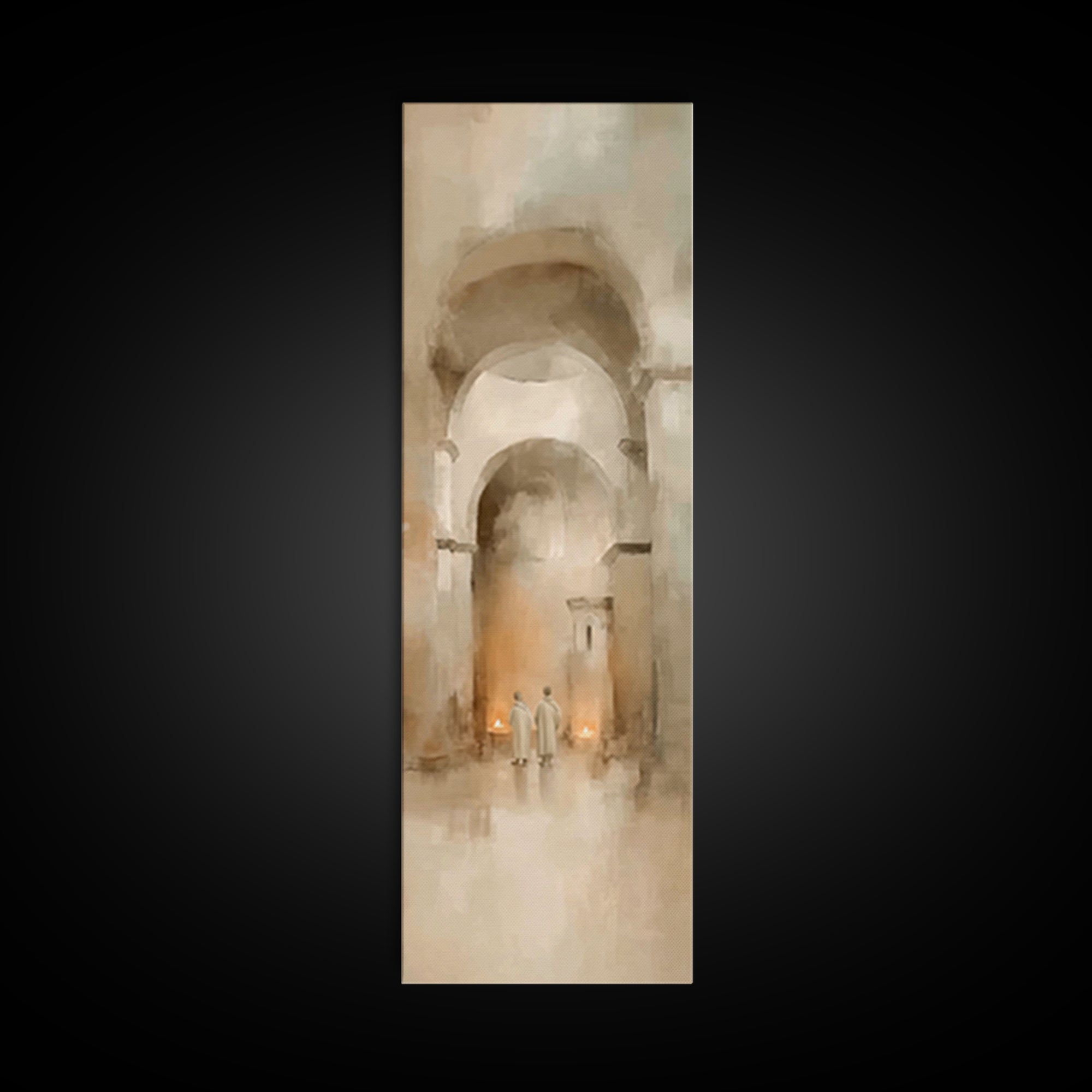 Sanctuary Passage Walk – Framed Canvas Print – Narrow Art – Christian Wall Art – Abstract Christian Art – Christian Art Work – Christian Gi