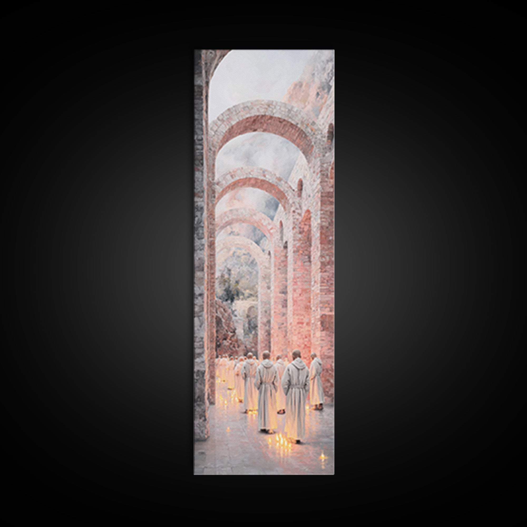 Procession Of Light – Framed Canvas Print – Skinny Art – Christian Wall Art – Modern Christian Painting – Christian Art Canvas – Christian